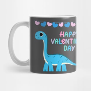 Kids Happy Valentines Day Dinosaur Mug